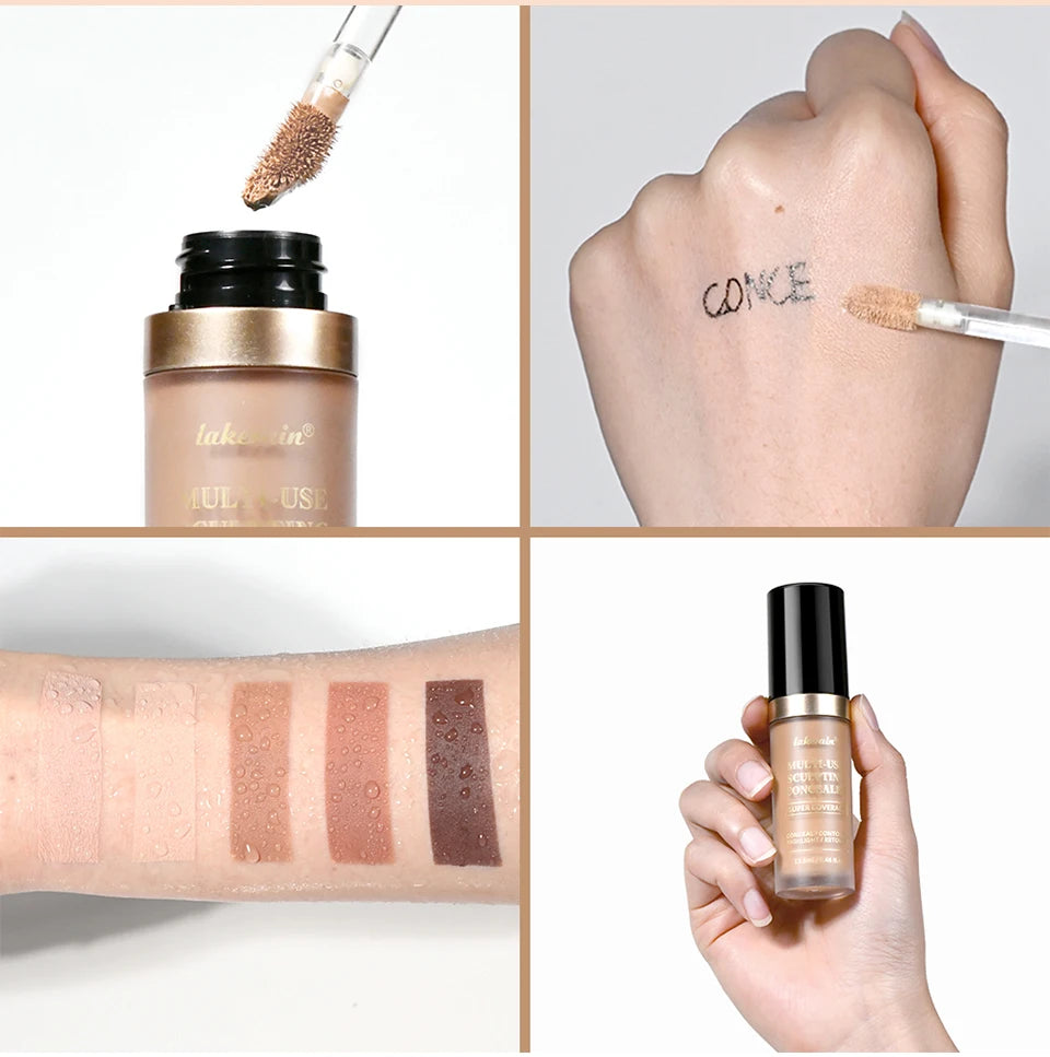Fond de teint mat à couvrance longue durée, crème multi-usages sans huile, surligneur et retouche, produits de maquillage pour le visage pour femmes