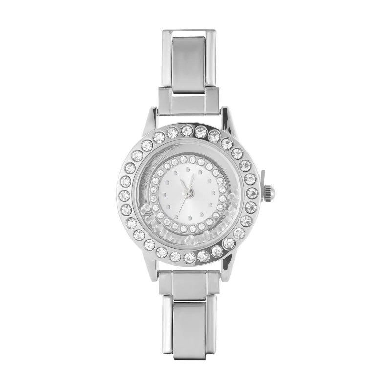 Connecteur de montre de mode en acier inoxydable, lien de charme italien de 9MM, en-tête de montre carrée pour femmes, Bracelet de liaison, bijoux à bricoler soi-même, cadeau