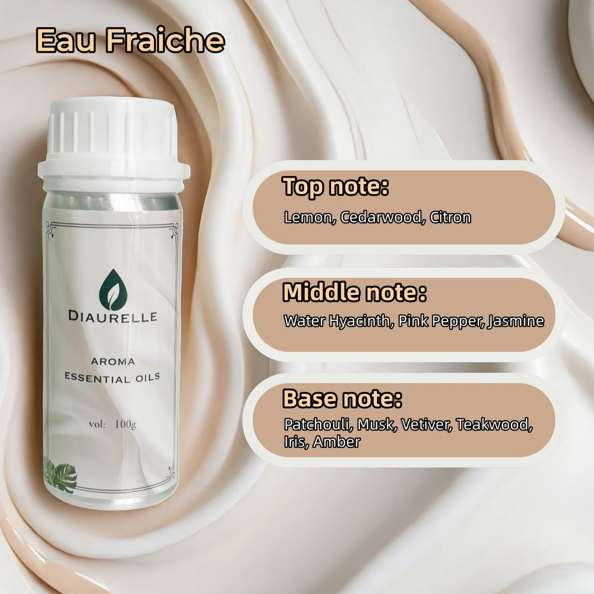 DIAURELLE 100mL diffuseur d'arôme huiles essentielles 8 fois concentré Essence parfum arôme maison parfum désodorisant
