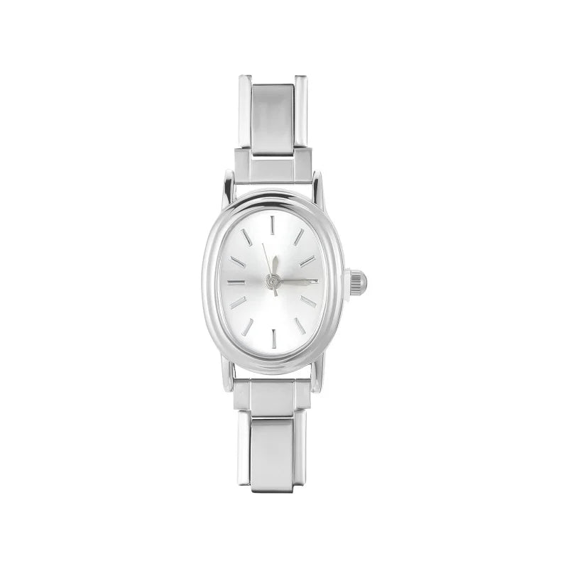 Montre Simple en acier inoxydable pour femmes, adaptée au Bracelet de 9mm, pour étudiant, ami, femme, anniversaire, bijoux à bricoler soi-même, cadeau, vente en gros