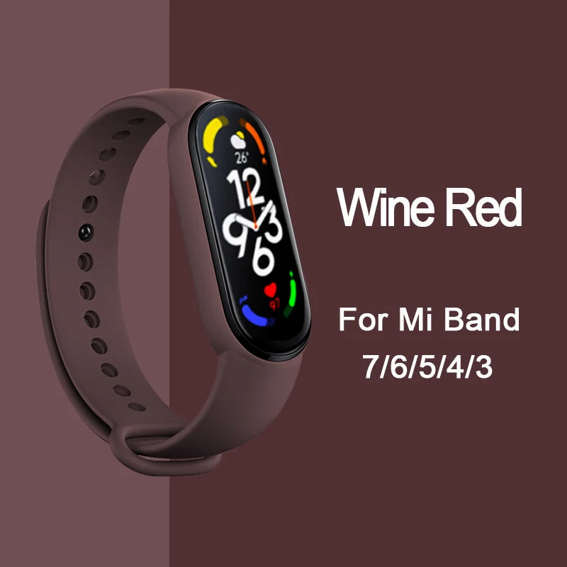 Bracelet pour Mi Band 6 7 Bracelet Sport silicone montre Bracelet Miband6 band4 correa ceinture pour Xiaomi mi band 3 4 5 6 7 accessoires