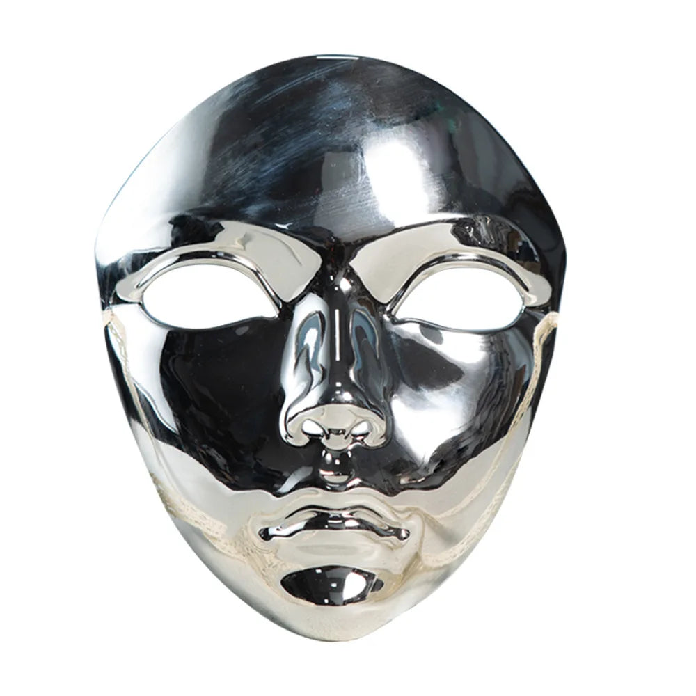 Masque de mascarade couleur métallique masque d'halloween visage complet pour femmes hommes Cosplay mascarade accessoires de Costume