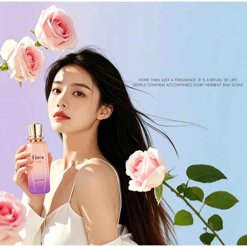 Eau de parfum pour femme 100ml, parfum floral fruité longue tenue, flacon design dégradé, fragrance fraîche, parfum pour tous les jours et les rendez-vous.