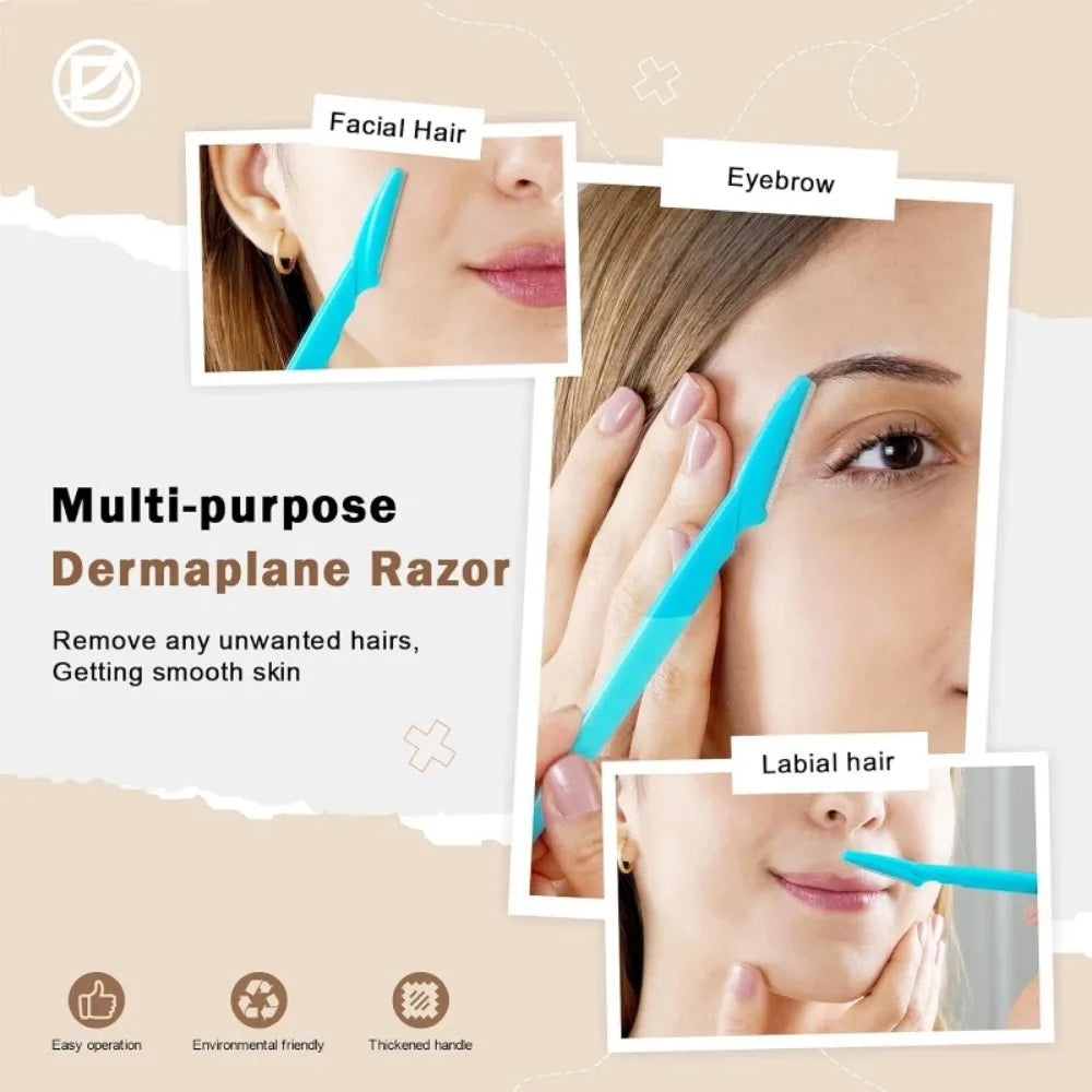 40 pièces rasoir de sourcils maquillage outils de beauté sûr sourcils rasoir visage corps épilation lames de rasoir femme sourcils façonnage couteau