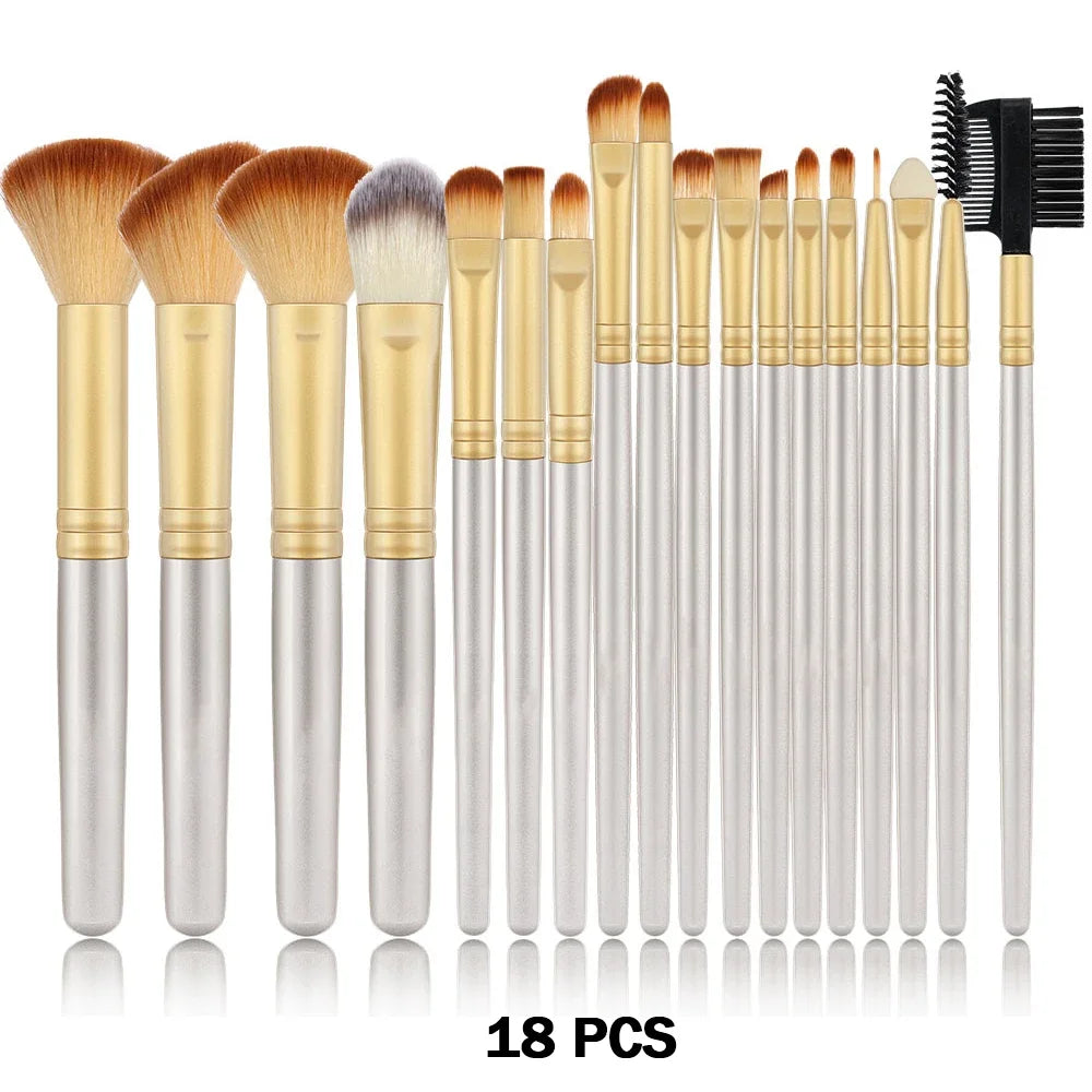 Nouvel ensemble de 10/32 pinceaux de maquillage doux et moelleux pour poudre, fond de teint, contour, fard à joues, correcteur, fard à paupières, estompeur et illuminateur – Outil de beauté