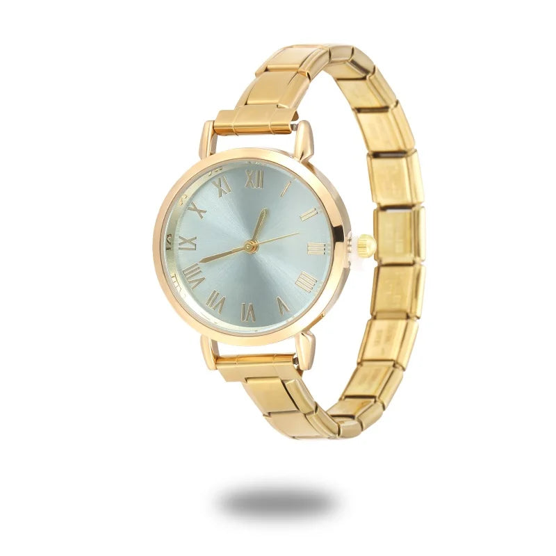 Connecteur de montre de mode en acier inoxydable, lien de charme italien de 9MM, en-tête de montre carrée pour femmes, Bracelet de liaison, bijoux à bricoler soi-même, cadeau