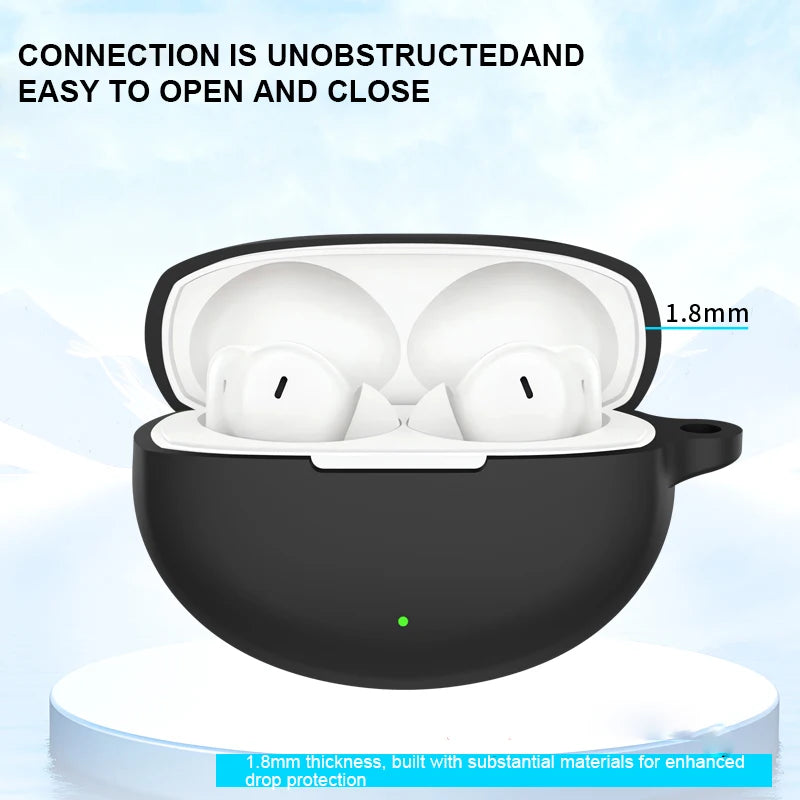 Étui en silicone pour écouteurs sans fil OPPO Enco Air5 Pro, protection antichoc, coque de protection avec crochet