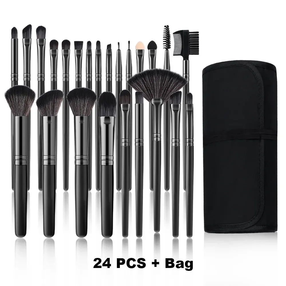Nouvel ensemble de 10/32 pinceaux de maquillage doux et moelleux pour poudre, fond de teint, contour, fard à joues, correcteur, fard à paupières, estompeur et illuminateur – Outil de beauté