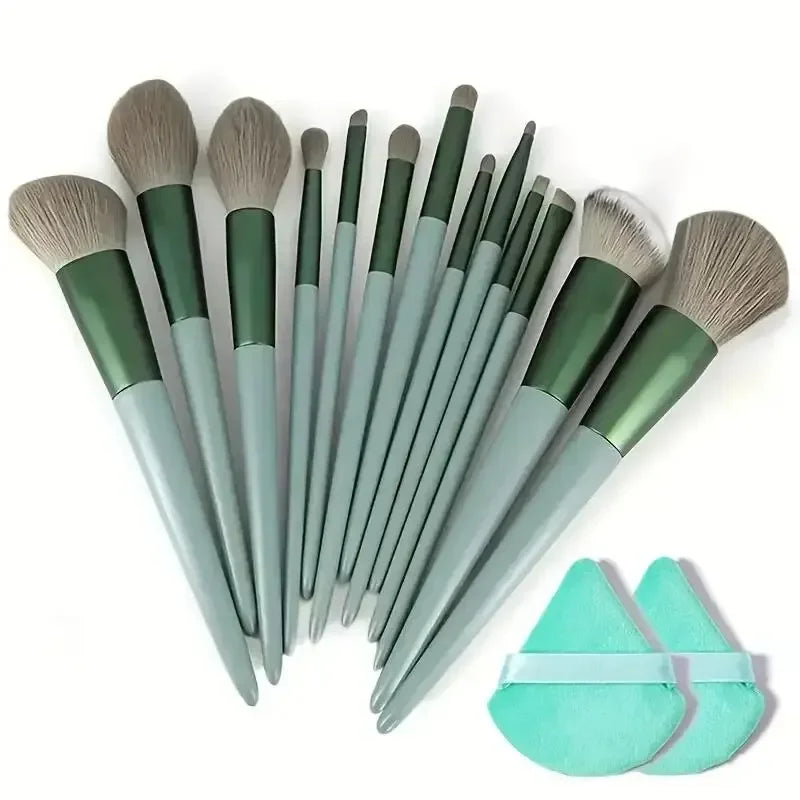 Ensemble de pinceaux de maquillage professionnels - Pinceaux Kabuki et estompeurs doux et moelleux pour fond de teint, poudre, fard à paupières |   Kit d'outils de beauté