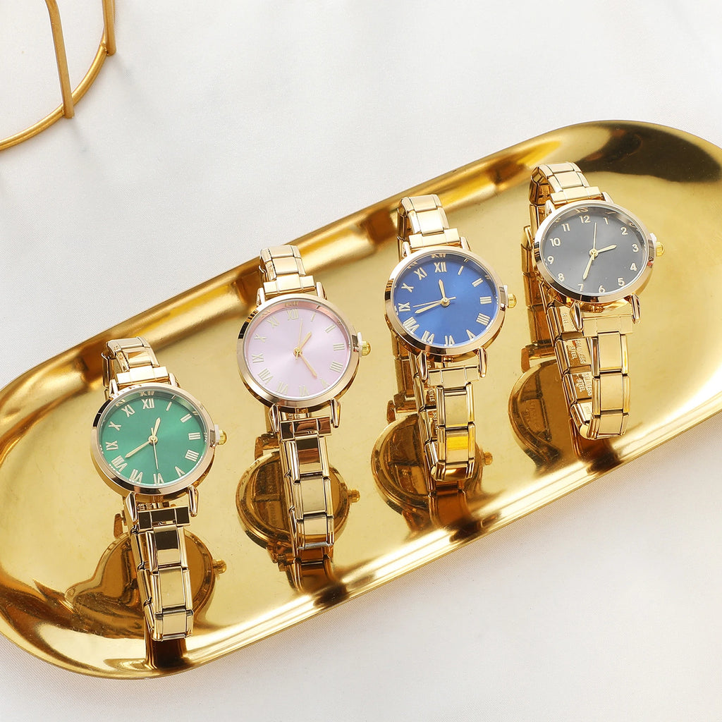 Connecteur de montre de mode en acier inoxydable, lien de charme italien de 9MM, en-tête de montre carrée pour femmes, Bracelet de liaison, bijoux à bricoler soi-même, cadeau
