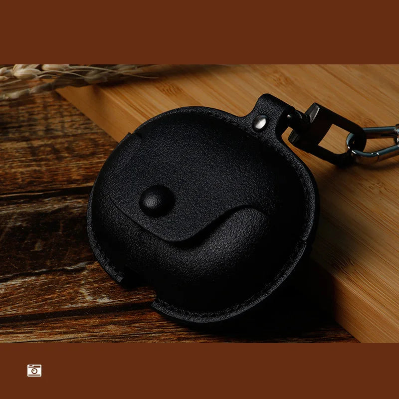 Étui de protection en cuir pour écouteurs OPPO Enco Clip 2, housse en cuir PU de qualité supérieure avec cordon anti-perte, protection intégrale antichoc
