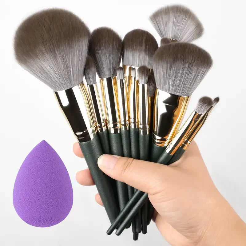 Nouvel ensemble de 10/32 pinceaux de maquillage doux et moelleux pour poudre, fond de teint, contour, fard à joues, correcteur, fard à paupières, estompeur et illuminateur – Outil de beauté