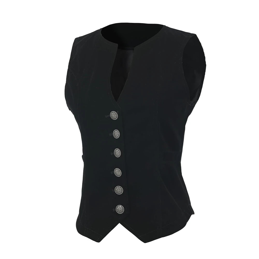 Gilet en velours Vintage pour femmes, col en V, court, sans manches, hauts décontractés, veste ajustée régulière