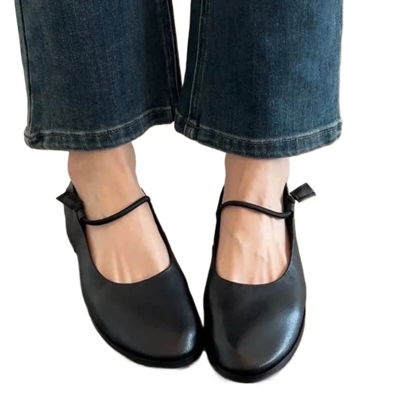 Nouveau Style populaire mode française femmes chaussures plates chaussures de Ballet souples printemps élégant sans lacet mocassins chaussures femmes Zapatos Mujer