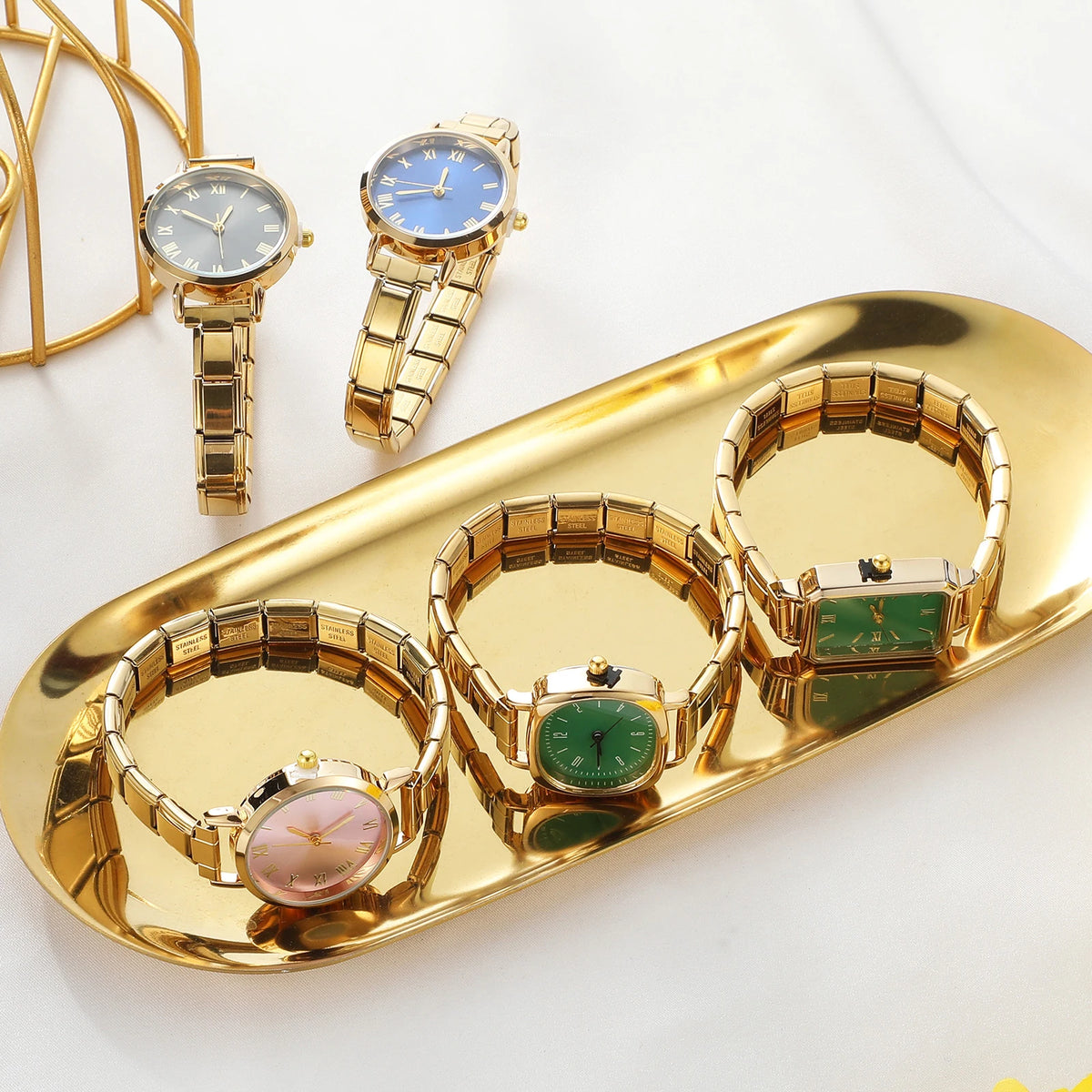 Connecteur de montre de mode en acier inoxydable, lien de charme italien de 9MM, en-tête de montre carrée pour femmes, Bracelet de liaison, bijoux à bricoler soi-même, cadeau