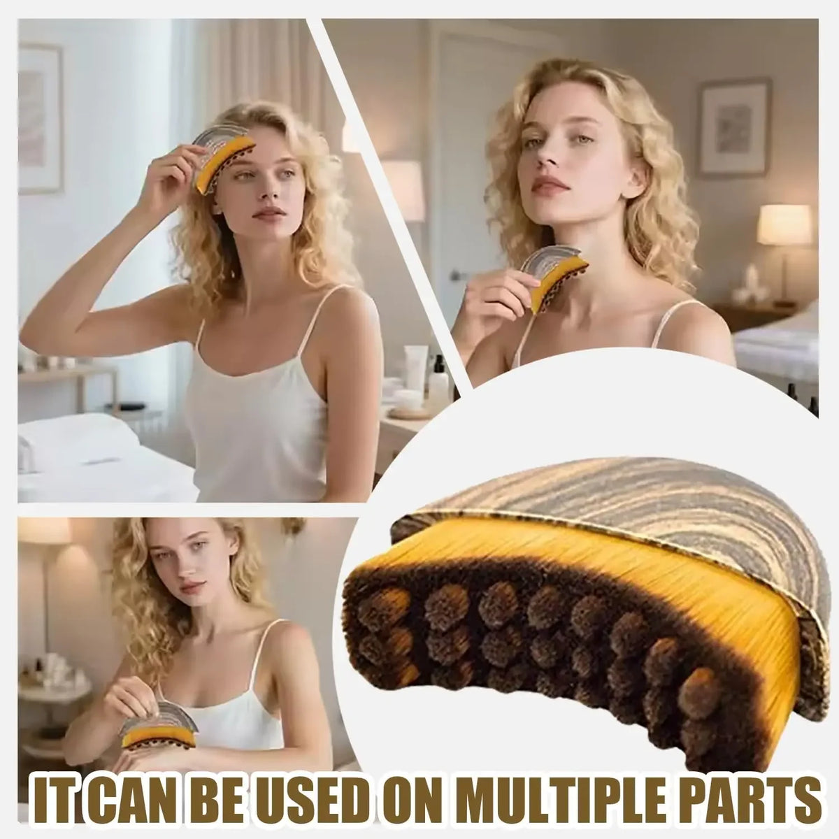 Brosse pour le visage à Contour lymphatique, sculpture du menton et de la mâchoire, masseur de Drainage pour le visage, conçue ergonomquement pour s'adapter à la peau avec précision