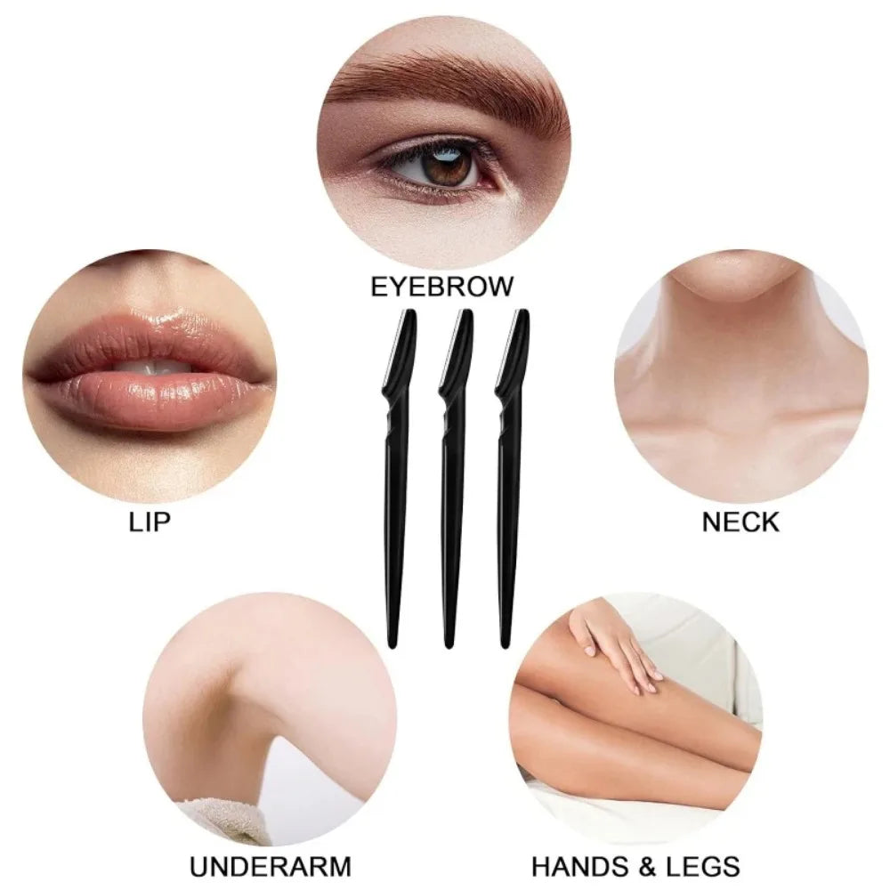 40 pièces rasoir de sourcils maquillage outils de beauté sûr sourcils rasoir visage corps épilation lames de rasoir femme sourcils façonnage couteau