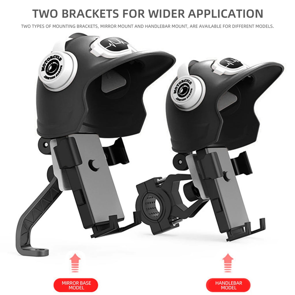 1pc petit casque cavalier moto support pour téléphone portable vélo électrique étanche parasol Navigation support pour téléphone portable
