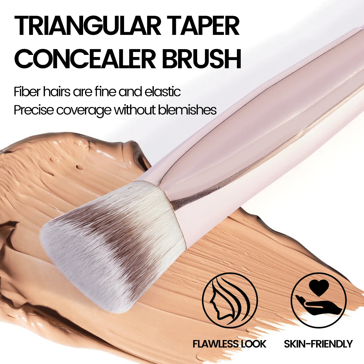MAANGE-Pinceau de maquillage sous les yeux, brosse triangulaire pour fond de teint, mélange de crème liquide, outils cosmétiques
