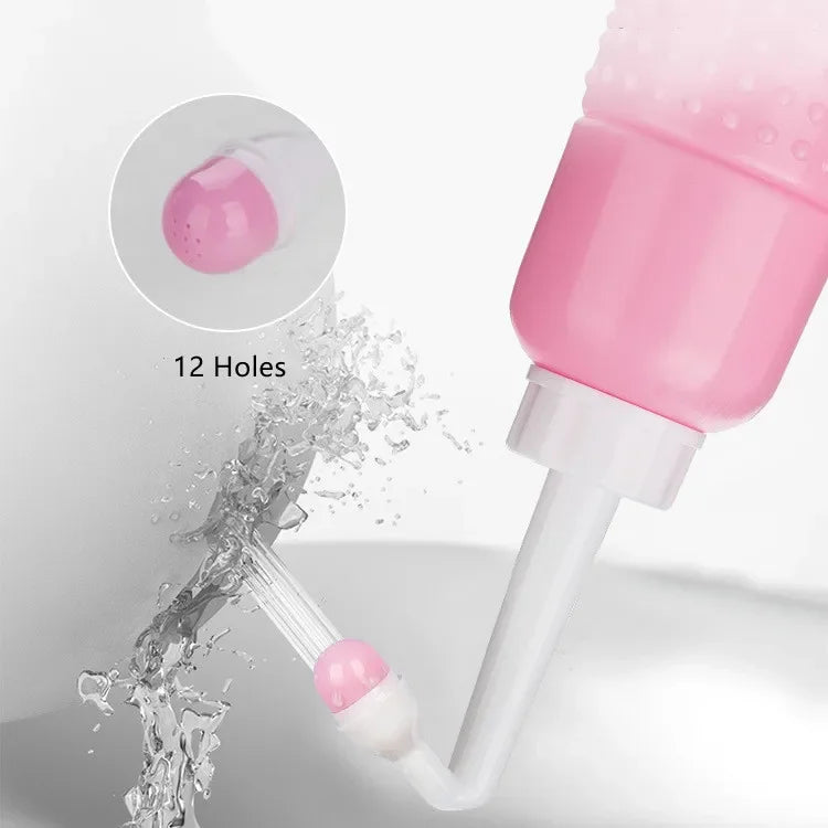 Bouteille de lavage péri-accouchement 500 ml pour soins post-partum, nettoyeur péri-accouchement portable pour maman, outil de nettoyage périnéal doux, essentiel pratique pour la récupération féminine