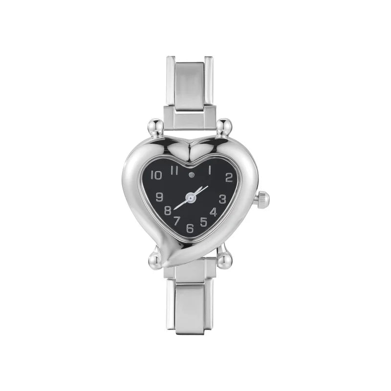 Mode femmes bricolage 9mm largeur italien élastique charme en acier inoxydable montre Bracelet Bracelet pour fête ami femme anniversaire bijoux cadeaux