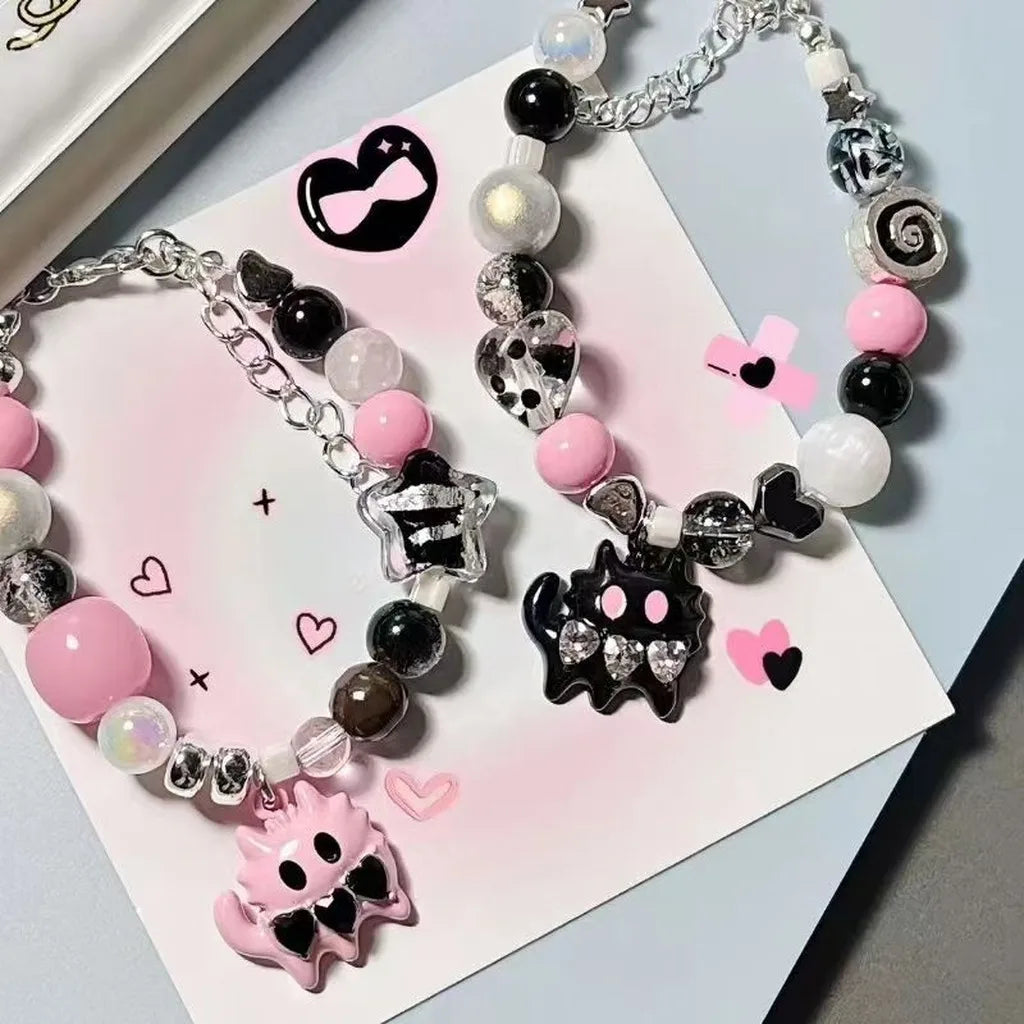 Bracelet pour femme, bracelet artisanal de niche, bracelet perlé, bijoux en perles de verre mignonnes pour sorties décontractées, rendez-vous avec des amis, vacances