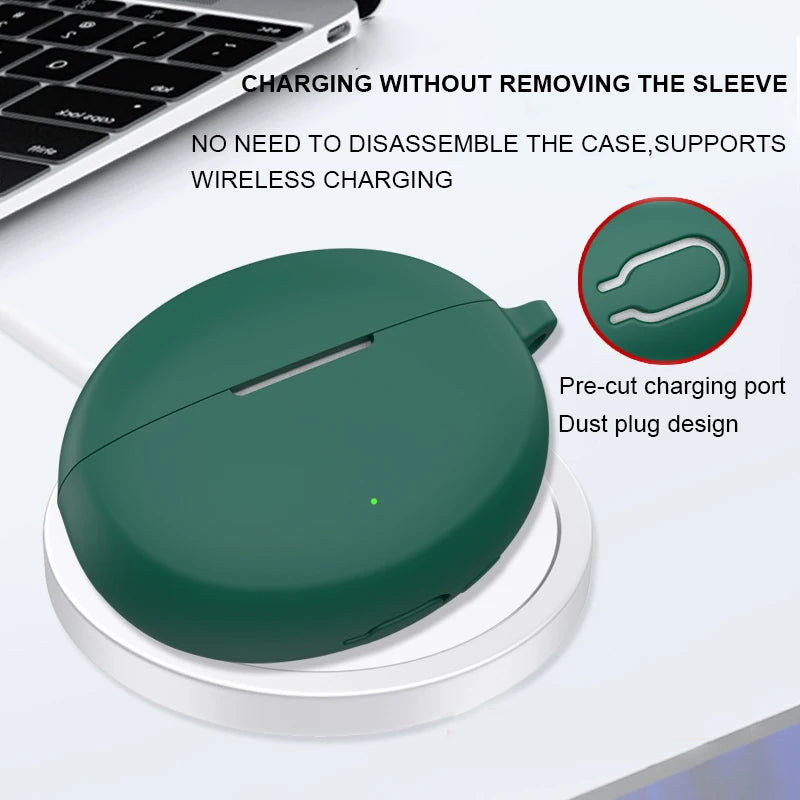 Étui en silicone pour écouteurs sans fil OPPO Enco Air5 Pro, protection antichoc, coque de protection avec crochet