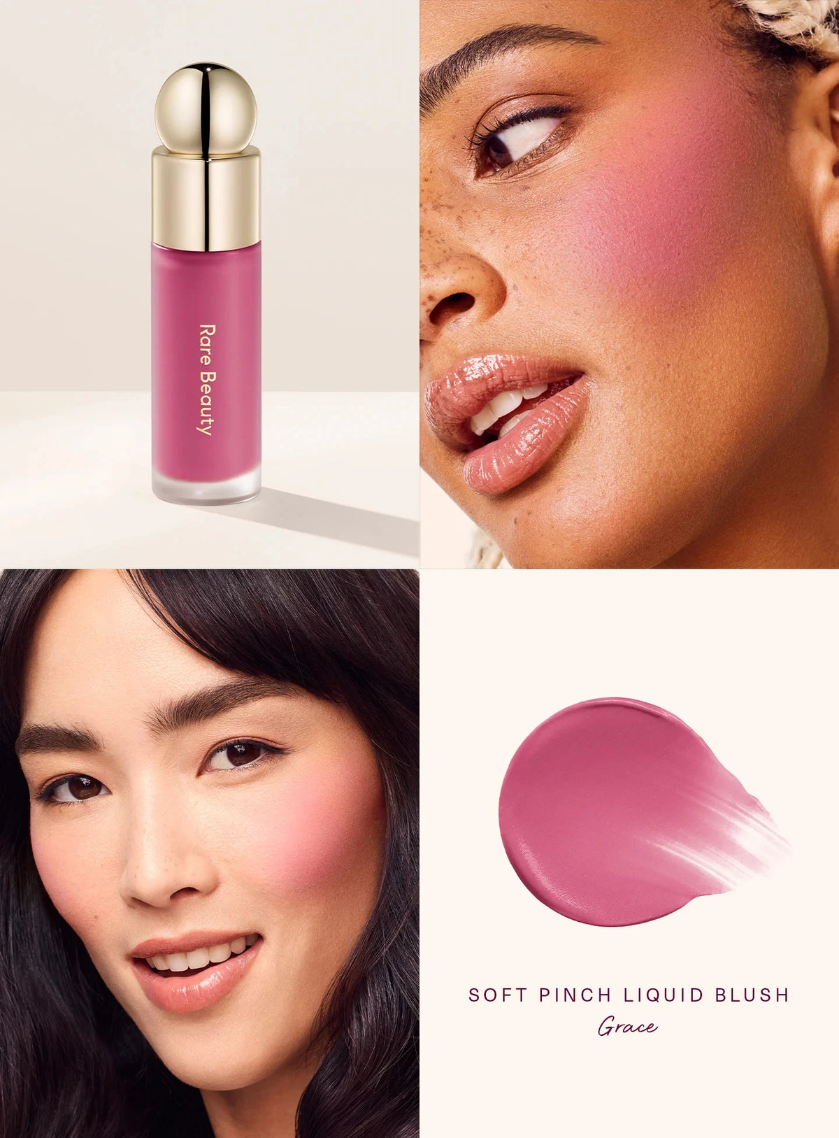 Rare beauté doux pincement liquide Blush soyeux et glisse sur lisse longue durée dodu pincement-parfait affleurant sans couture mat rosé maquillage