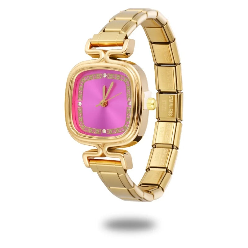 Montre Simple en acier inoxydable pour femmes, adaptée au Bracelet de 9mm, pour étudiant, ami, femme, anniversaire, bijoux à bricoler soi-même, cadeau, vente en gros