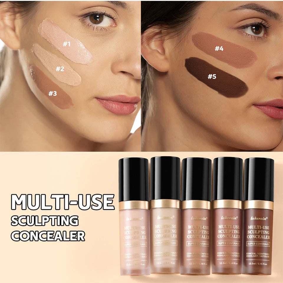 Fond de teint mat à couvrance longue durée, crème multi-usages sans huile, surligneur et retouche, produits de maquillage pour le visage pour femmes