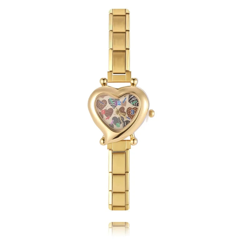 Mode femmes bricolage 9mm largeur italien élastique charme en acier inoxydable montre Bracelet Bracelet pour fête ami femme anniversaire bijoux cadeaux