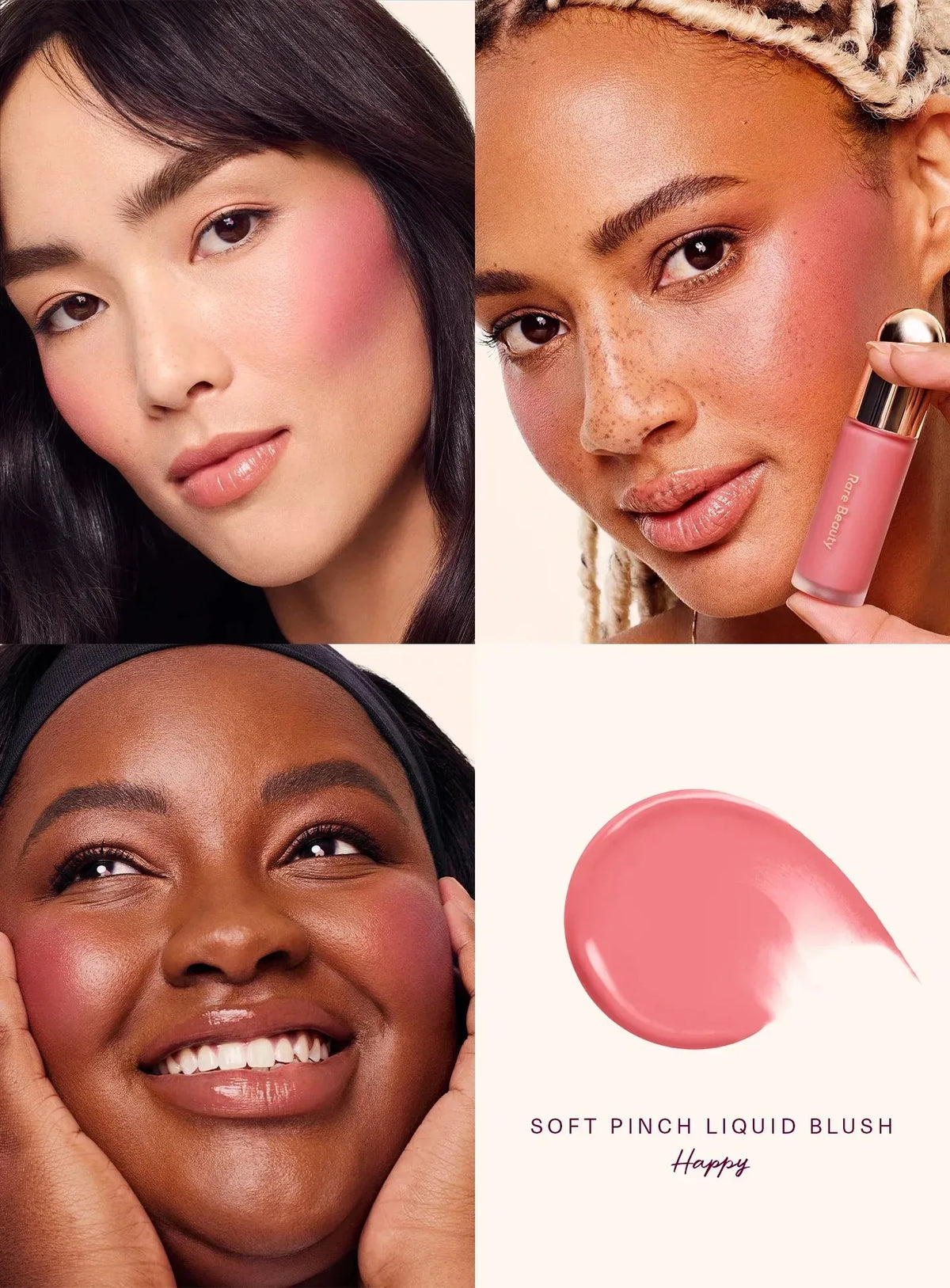 Rare beauté doux pincement liquide Blush soyeux et glisse sur lisse longue durée dodu pincement-parfait affleurant sans couture mat rosé maquillage