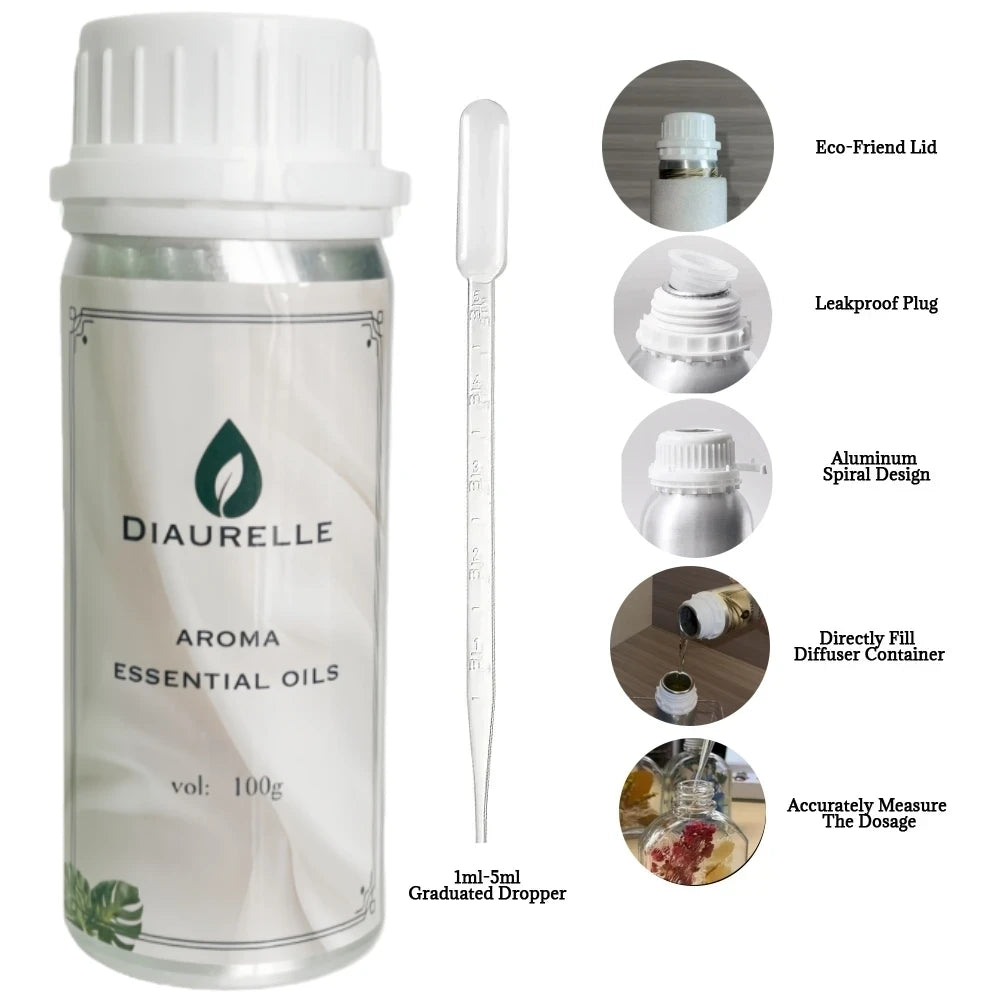DIAURELLE 100mL diffuseur d'arôme huiles essentielles 8 fois concentré Essence parfum arôme maison parfum désodorisant
