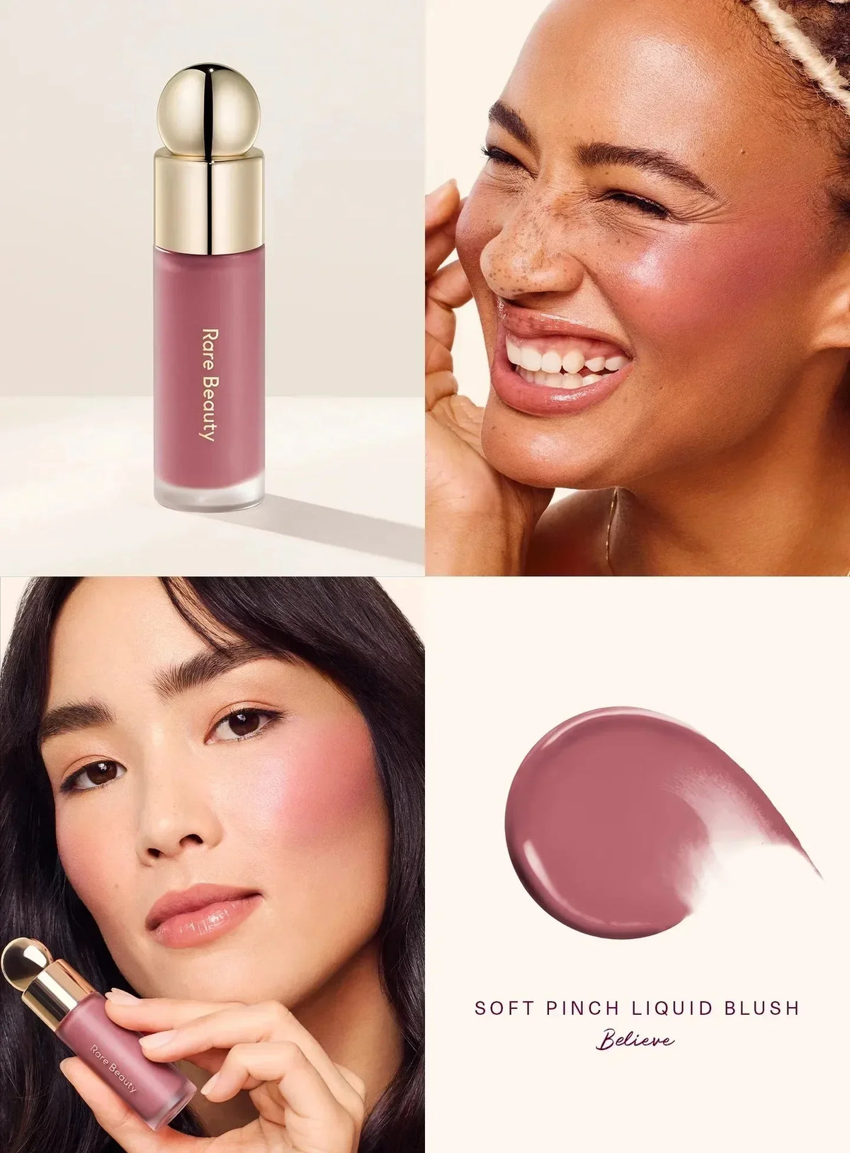 Rare beauté doux pincement liquide Blush soyeux et glisse sur lisse longue durée dodu pincement-parfait affleurant sans couture mat rosé maquillage