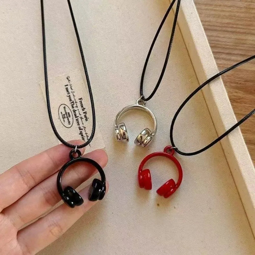 Collier avec pendentif pour écouteurs minimalistes pour femmes, longue corde réglable, chaînes de pull, cadeaux de fête, accessoires bijoux Y2K