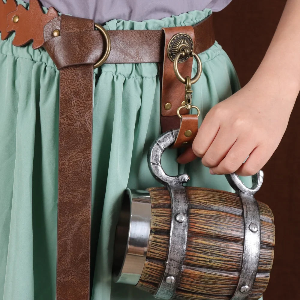 Jupe Renaissance pour femmes, accessoires de randonnée pour Costumes de Cosplay, tenue Ren Faire, période réglable, accessoires précis