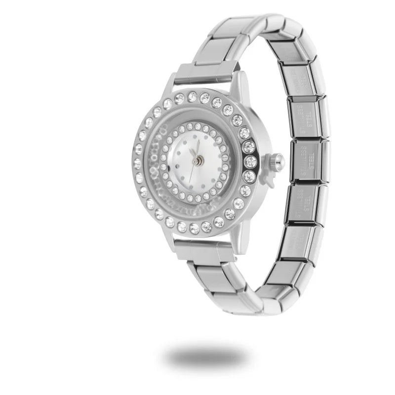 Connecteur de montre de mode en acier inoxydable, lien de charme italien de 9MM, en-tête de montre carrée pour femmes, Bracelet de liaison, bijoux à bricoler soi-même, cadeau