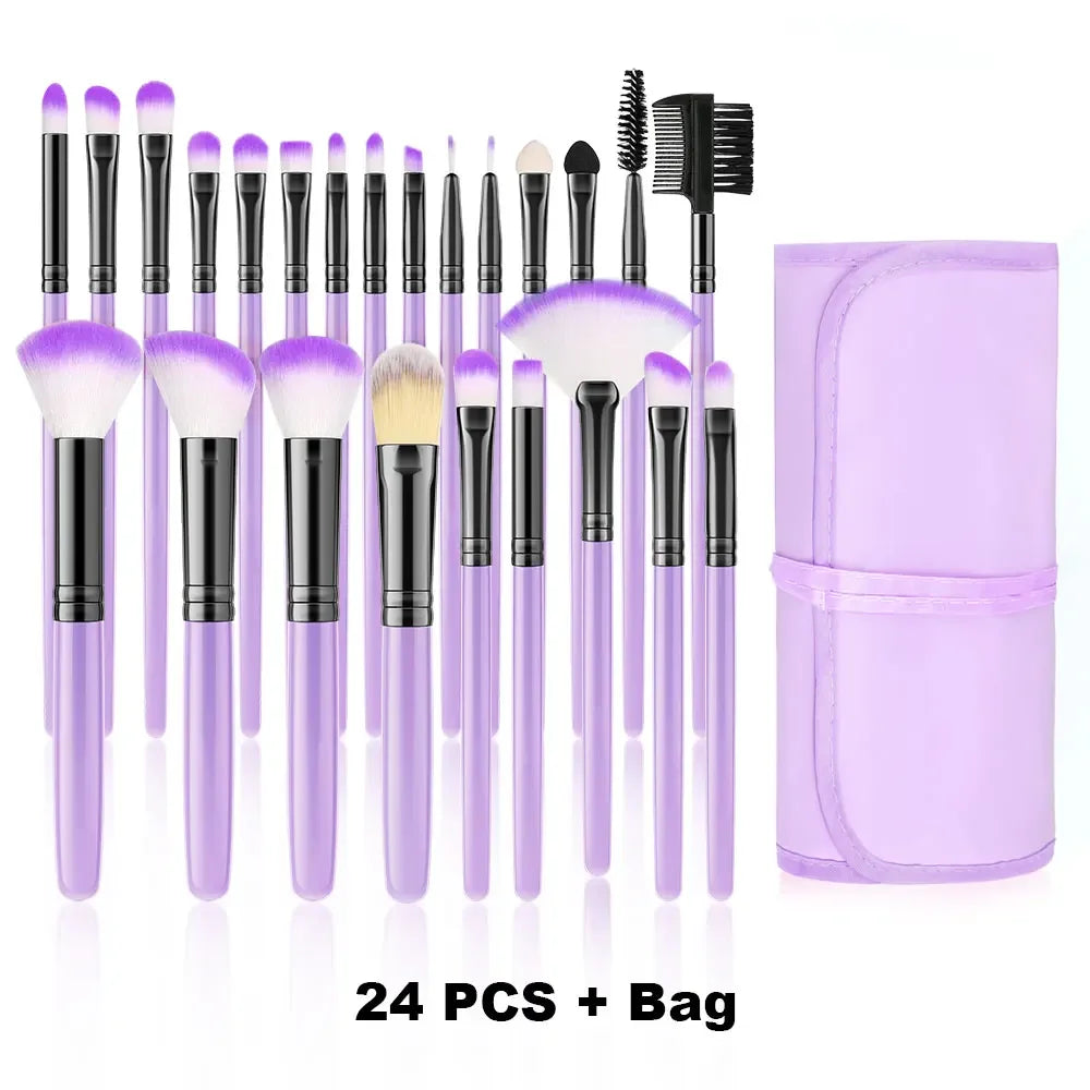 Nouvel ensemble de 10/32 pinceaux de maquillage doux et moelleux pour poudre, fond de teint, contour, fard à joues, correcteur, fard à paupières, estompeur et illuminateur – Outil de beauté