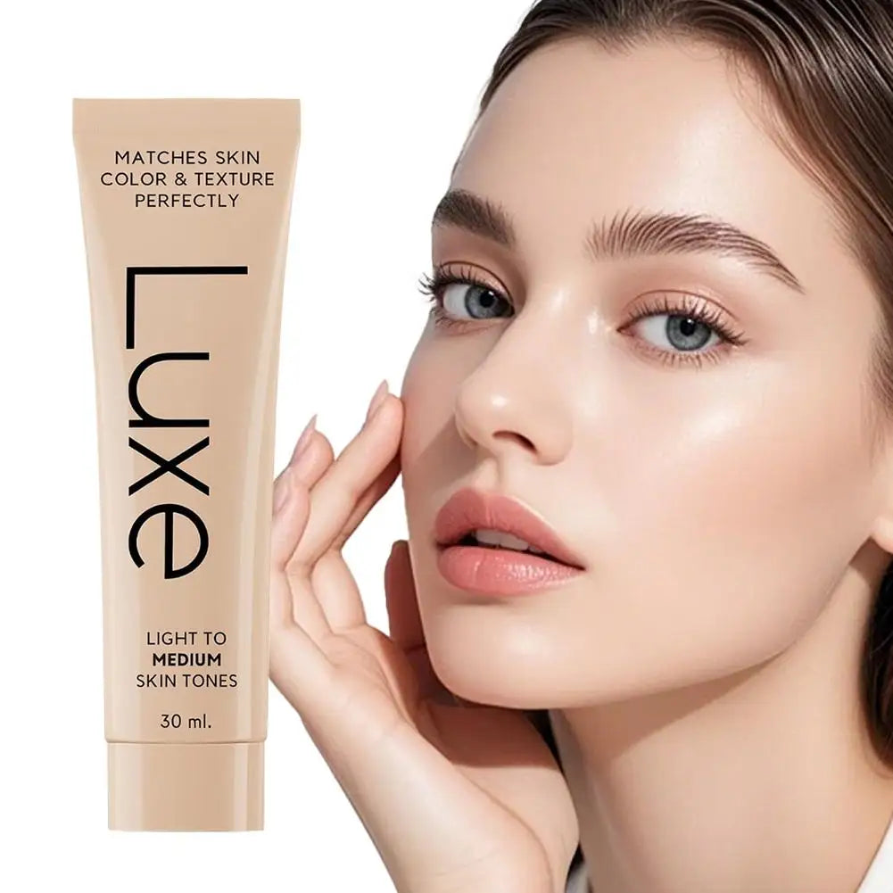 Fond de teint correcteur Luxe Skin Tone Matching, maquillage imperméable à couvrance totale pour dissimuler les imperfections et unifier le teint, longue tenue