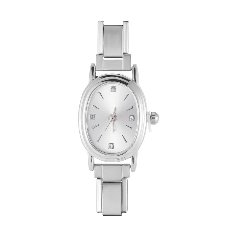 Connecteur de montre de mode en acier inoxydable, lien de charme italien de 9MM, en-tête de montre carrée pour femmes, Bracelet de liaison, bijoux à bricoler soi-même, cadeau
