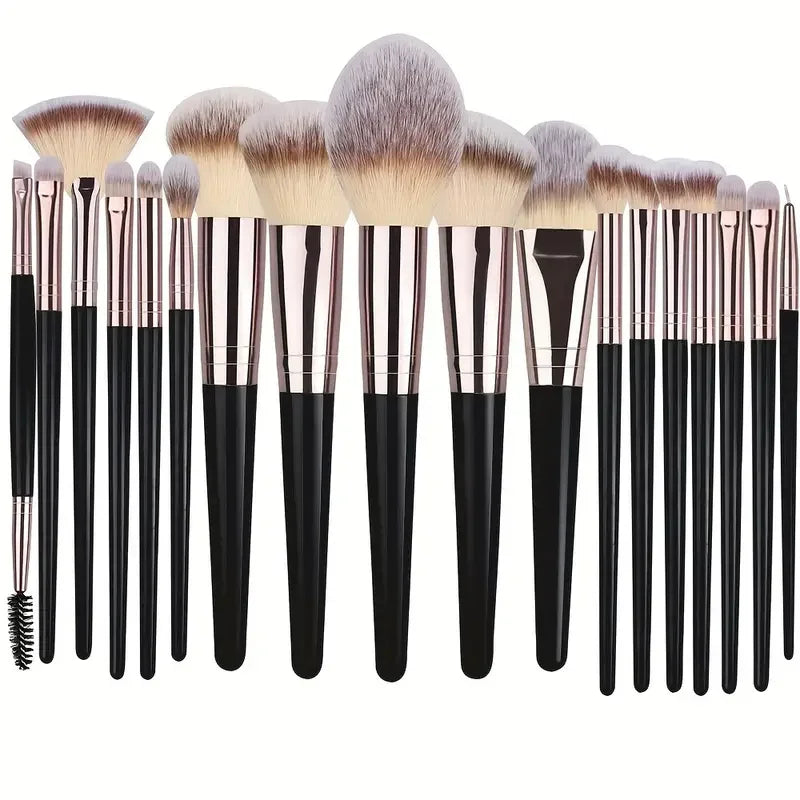 Ensemble de pinceaux de maquillage doux et moelleux, pour fard à paupières, fond de teint, correcteur, blush, Kabuki, outil de beauté professionnel pour femmes, 3 à 20 pièces