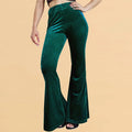 Pantalon évasé en velours pour femme, pantalon à cloche, coupe couvertes, taille haute, décontracté, automne, hiver