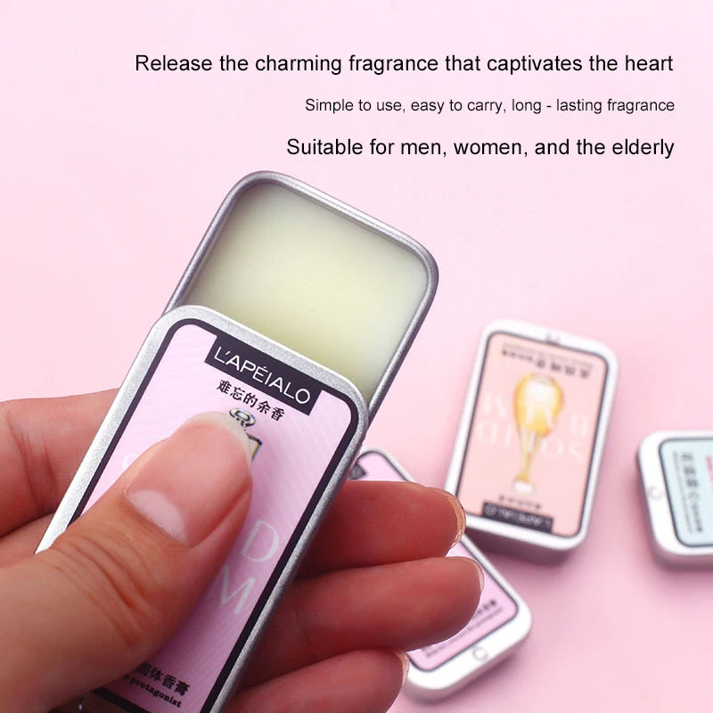 Baume solide parfumé aux phéromones pour femme, parfum longue durée, fragrance légère, baume parfumé solide portable