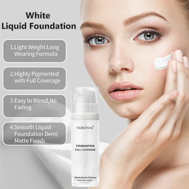 Fond de teint professionnel blanc pour le visage, mélange de blanc clair mat, maquillage éclaircissant blanc pur pour Cosplay, fond de maquillage gothique