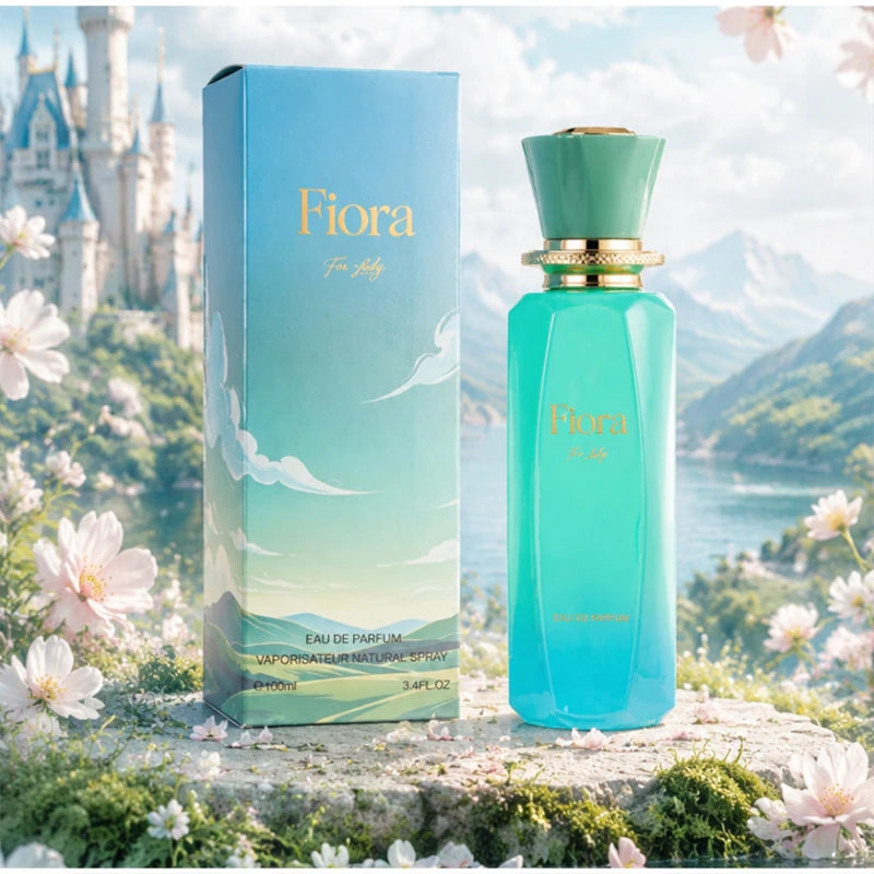 Eau de parfum pour femme 100ml, parfum floral fruité longue tenue, flacon design dégradé, fragrance fraîche, parfum pour tous les jours et les rendez-vous.